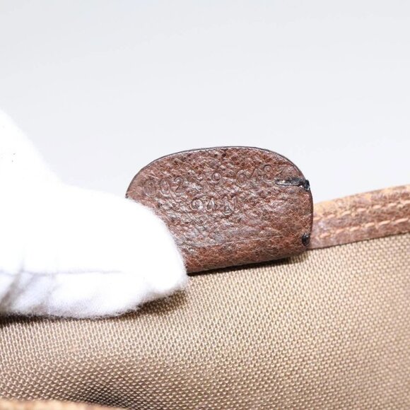 GUCCI GG Canvas Web Sherry Line Tote Bag PVC Beige 002 39 6487 Auth 91002 - Picture 10 of 16